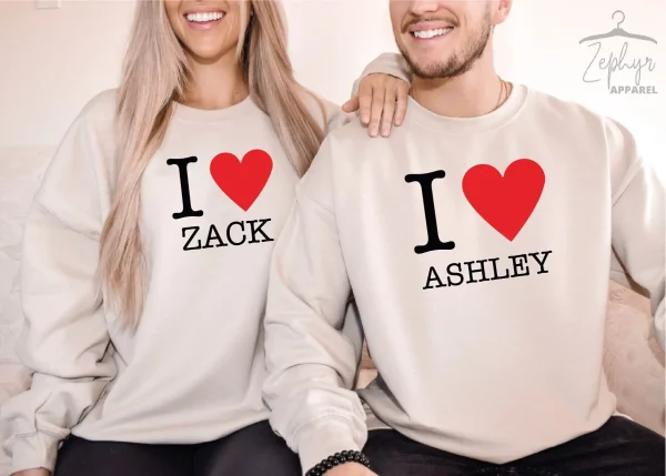 I Love My Boyfriend Custom Text Sweatshirt Hoodie