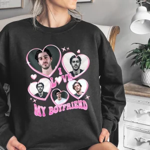 I Love My Boyfriend Shirt Custom Girlfriend Picture Valentine Unisex Personalized Y2k