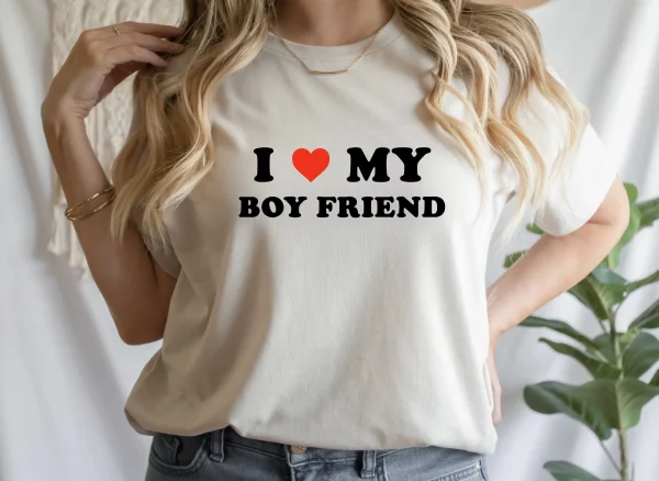 I Love My Boyfriend Valentine’s Day Tee Shirt