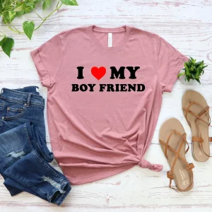 I Love My Boyfriend Valentines Day Tee Shirt 2