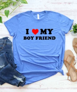 I Love My Boyfriend Valentines Day Tee Shirt 3