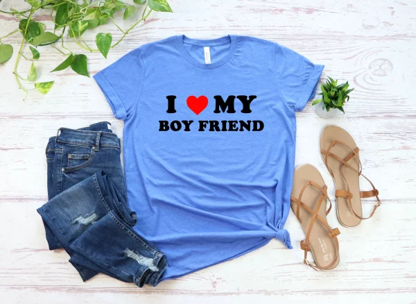 I Love My Boyfriend Valentine’s Day Tee Shirt