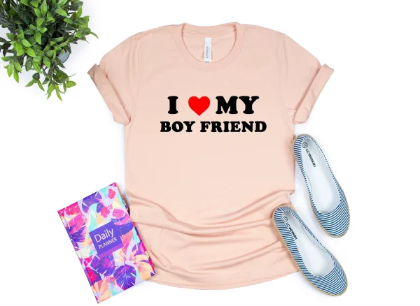 I Love My Boyfriend Valentine’s Day Tee Shirt