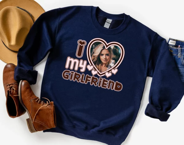 I Love My Girlfriend Christmas Couples Shirt