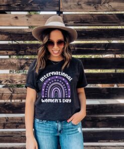 International Womens Day Celebrate Purple Rainbow Shirt 1