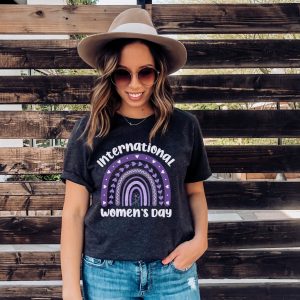 International Women’s Day Celebrate Purple Rainbow Shirt