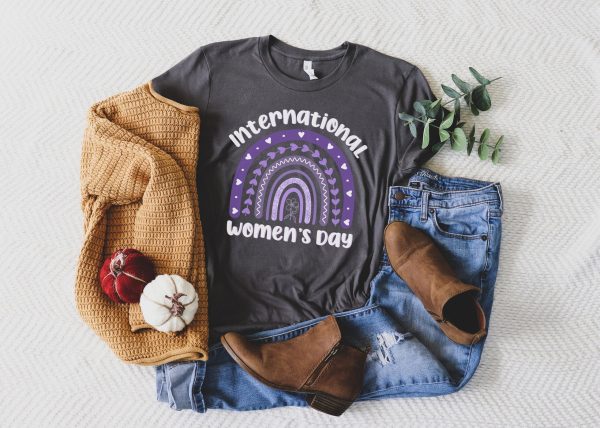 International Women’s Day Celebrate Purple Rainbow Shirt