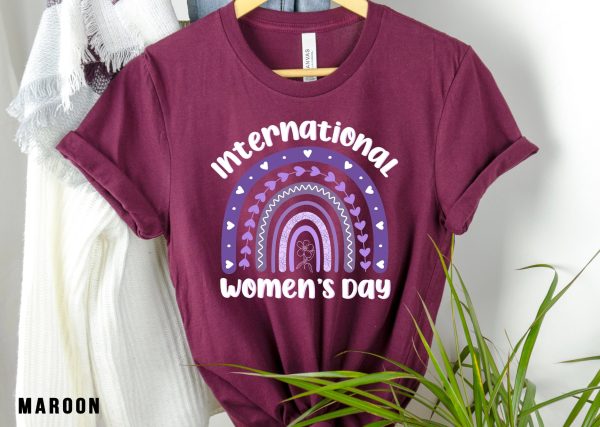 International Women’s Day Celebrate Purple Rainbow Shirt