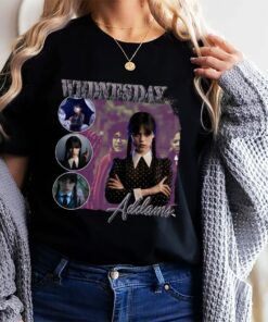 Jenna Ortega Wednesday 90s Addams Unisex Shirt 1 Jenna Ortega Wednesday 90s Addams Unisex Shirt 2