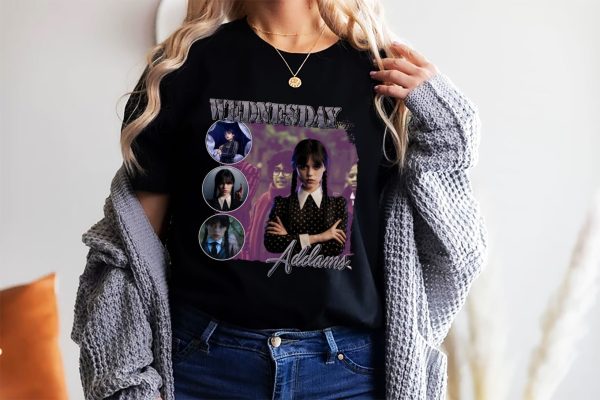 Jenna Ortega Wednesday 90s Addams Unisex Shirt