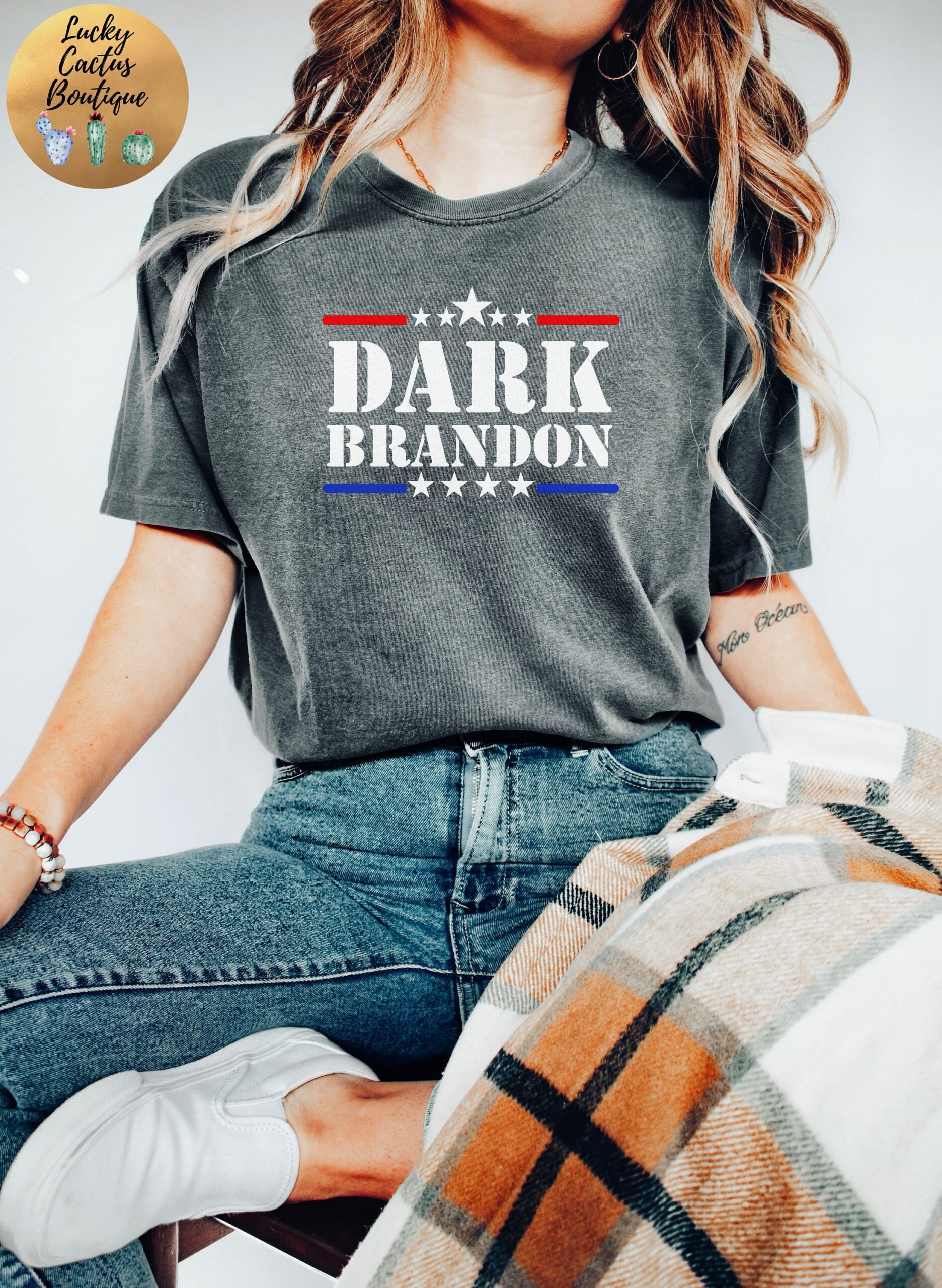 Joe Biden Funny Political Liberal Meme Dark Brandon Rising Shirt