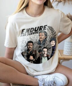 Joel And Ellie The Last Of Us Comic Book Style Vintage T Shirt 1