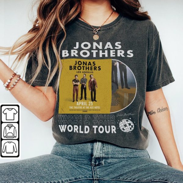 Jonas Brothers Music 5 Nights On Broadway Tour 2023 Shirt