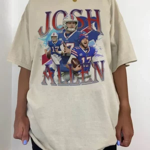 Josh Allen Oh My Football 90s Vintage Style Shirt Tee