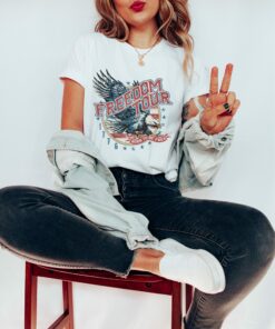 4th Of July Born To Be Free Patriotic Eagle Shirt 1