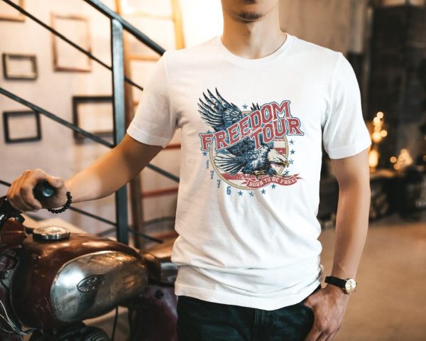 4th Of July Born To Be Free Patriotic Eagle Shirt