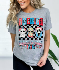 4th Of July Horror Scary Movie Killin It Since 1776 T Shirt 1