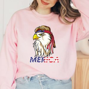 4th Of July Merica Eagle Glasses Women Shirt 3