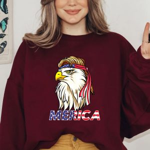 4th Of July Merica Eagle Glasses Women Shirt 5