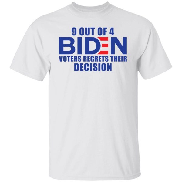 9 out of 4 Biden voters regrets their decision Shirt Sweatshirt Hoodie Long Sleeve Tank
