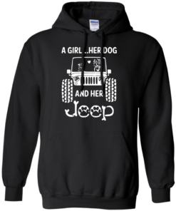 A Girl Her Dog and Her Jeep shirt Shirt Sweatshirt Hoodie Long Sleeve Tank TEERESS 3