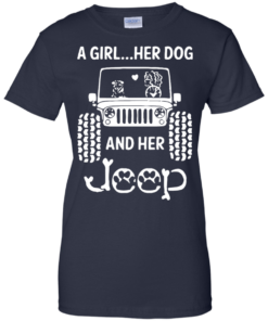 A Girl Her Dog and Her Jeep shirt Shirt Sweatshirt Hoodie Long Sleeve Tank TEERESS 4