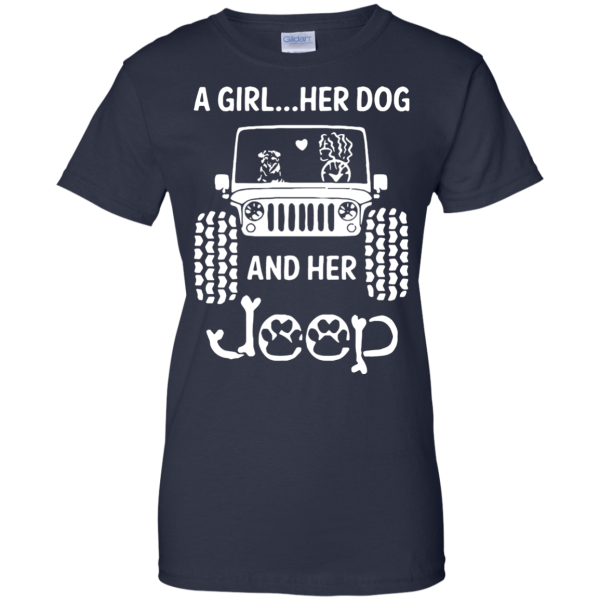 A Girl Her Dog and Her Jeep shirt Shirt Sweatshirt Hoodie Long Sleeve Tank