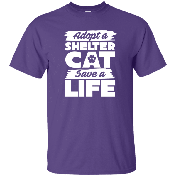 Adopt A Shelter Cat Save A Life Shirt Sweatshirt Hoodie Long Sleeve Tank
