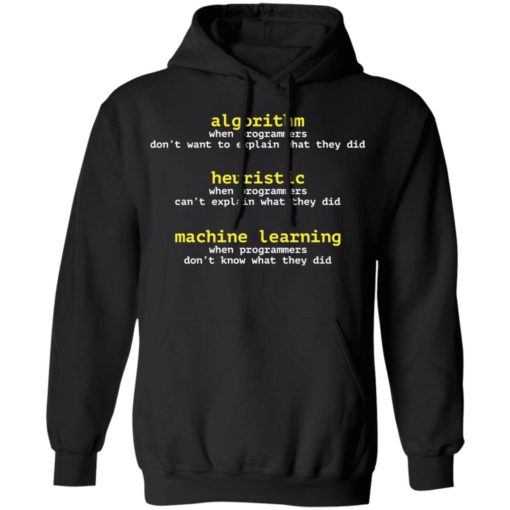 Algorithm When Programmers Don’t Want To Explain What They Did shirt Shirt Sweatshirt Hoodie Long Sleeve Tank