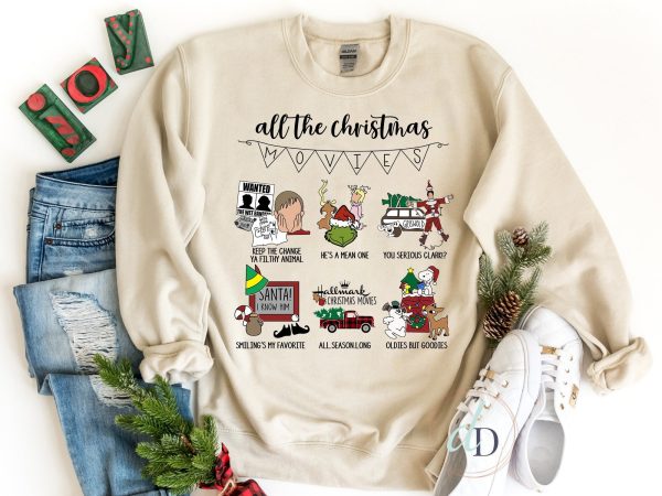 All The Christmas Movie Grinch Crewneck Sweatshirt Hoodie