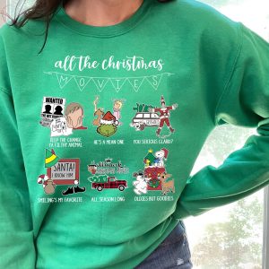 All The Christmas Movie Grinch Crewneck Sweatshirt Hoodie