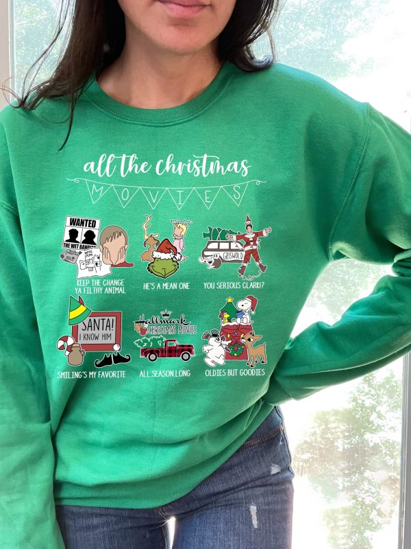 All The Christmas Movie Grinch Crewneck Sweatshirt Hoodie