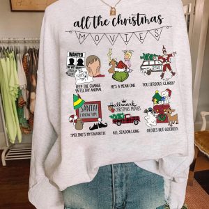 All The Christmas Movie Grinch Crewneck Sweatshirt Hoodie 3