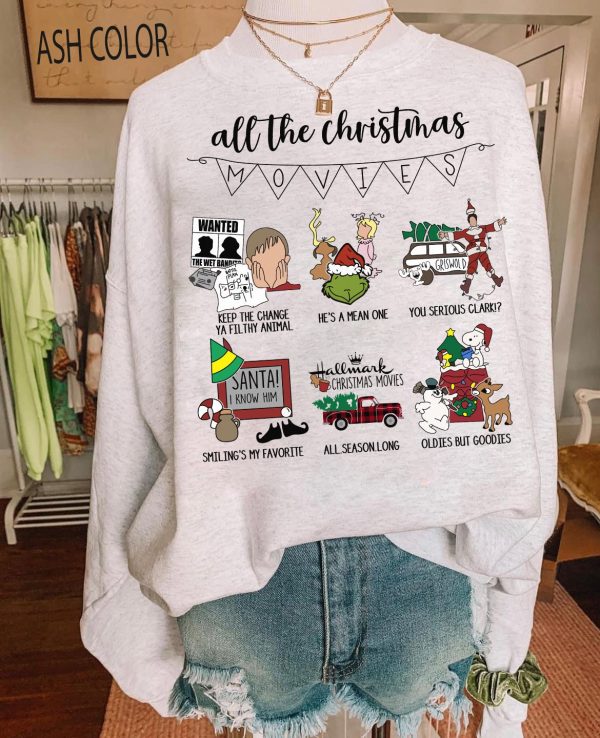 All The Christmas Movie Grinch Crewneck Sweatshirt Hoodie