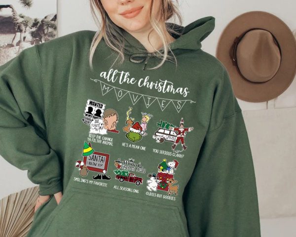 All The Christmas Movie Grinch Crewneck Sweatshirt Hoodie