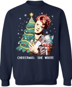 Angela Lansbury Christmas She Wrote Sweatshirt Shirt Sweatshirt Hoodie Long Sleeve Tank TEERESS 1