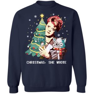 Angela Lansbury Christmas She Wrote Sweatshirt Shirt Sweatshirt Hoodie Long Sleeve Tank