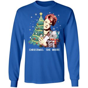 Angela Lansbury Christmas She Wrote Sweatshirt Shirt Sweatshirt Hoodie Long Sleeve Tank TEERESS 3