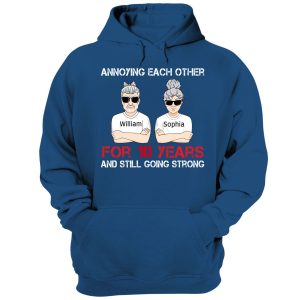 Annoying Each Other For Many Years Still Going Strong Personalized Shirt Family Gift For Husband And Wife Shirt Sweatshirt Hoodie Long Sleeve Tank TEERESS 2