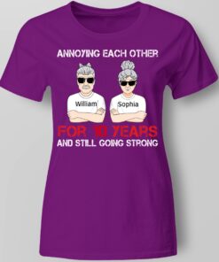 Annoying Each Other For Many Years Still Going Strong Personalized Shirt Family Gift For Husband And Wife Shirt Sweatshirt Hoodie Long Sleeve Tank TEERESS 3