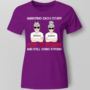 Annoying Each Other For Many Years Still Going Strong Personalized Shirt Family Gift For Husband And Wife Shirt Sweatshirt Hoodie Long Sleeve Tank TEERESS 3