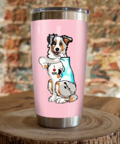 Australian Shepherd Dog Aussie Mama Steel Tumbler Funny Dog Mother's Day Shirt Sweatshirt Hoodie Long Sleeve Tank TEERESS 1