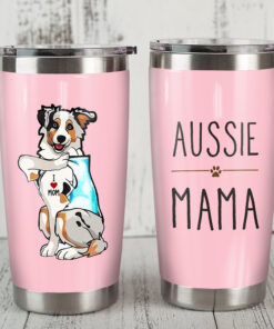 Australian Shepherd Dog Aussie Mama Steel Tumbler Funny Dog Mother's Day Shirt Sweatshirt Hoodie Long Sleeve Tank TEERESS 2