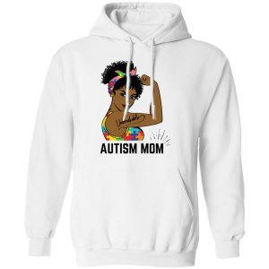 Autism Awareness Strong Mom Afro Mother Black Women Gift Shirt Sweatshirt Hoodie Long Sleeve Tank TEERESS 3