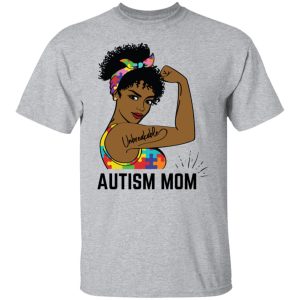 Autism Awareness Strong Mom Afro Mother Black Women Gift Shirt Sweatshirt Hoodie Long Sleeve Tank TEERESS 4