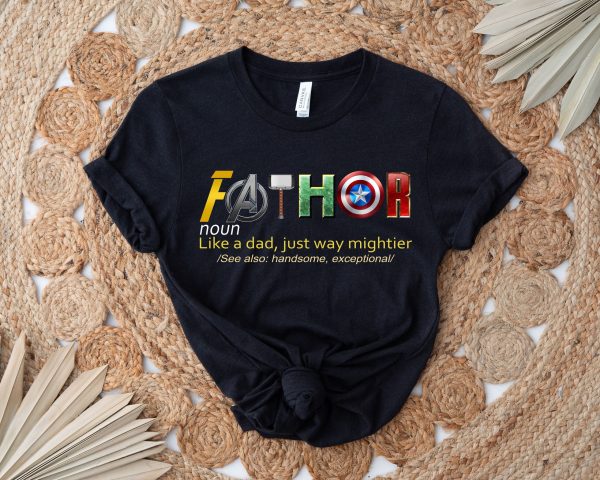 Avengers Fathor Definition Superhero Dad Father’s Day Shirt