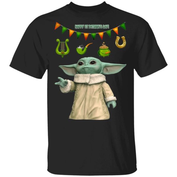 Baby Yoda St Patricks Day Shirt Sweatshirt Hoodie Long Sleeve Tank