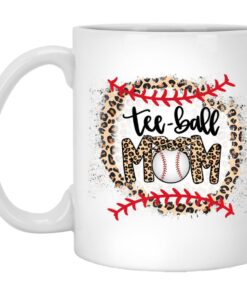 Ball Mom Mother's Day Tee Teeball Mom Leopard Funny Mug Shirt Sweatshirt Hoodie Long Sleeve Tank TEERESS 1