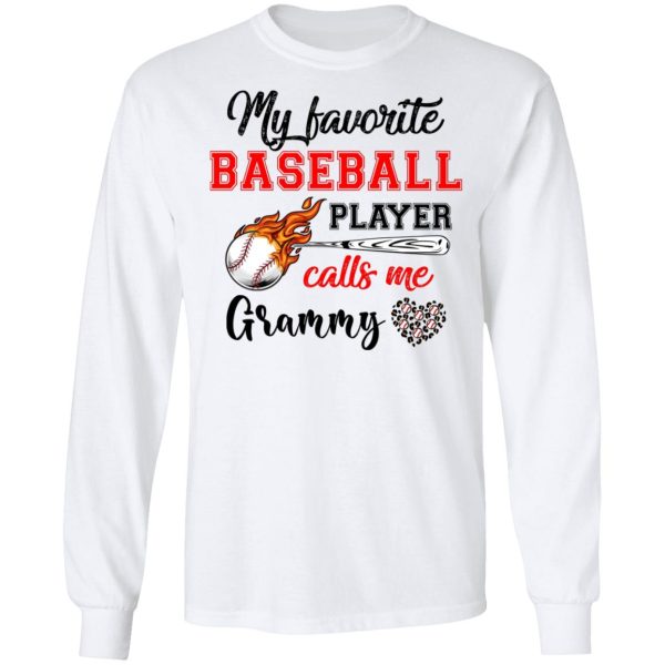 Baseball Grammy Shirt My Favorite Baseball Player Calls Me Grammy Shirt Sweatshirt Hoodie Long Sleeve Tank