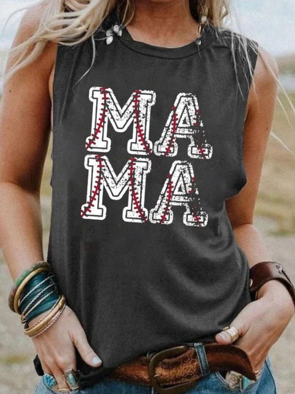 Baseball Mama Baseball Mom Gift For Mother Tank Shirt